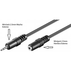 CABLE MINIJACK 2,5mm M-H...