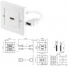 ROSETA EMPOTRABLE 1 x HDMI H-H BLANCO