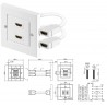 ROSETA EMPOTRABLE 2 x HDMI H-H BLANCO