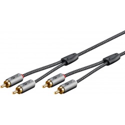 CABLE 2xRCA M-M 0,5MTS GRIS...