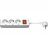 REGLETA 3 TOMAS SCHUKO+INT BLANCA 1,5M
