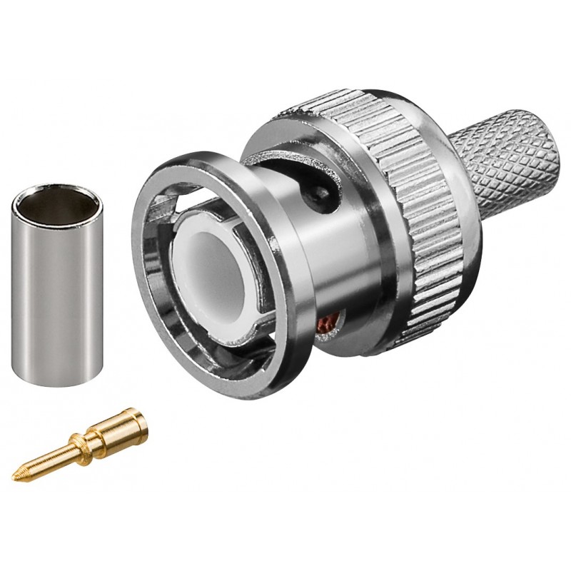 CONECTOR BNC MACHO RG59 CRIMPAR TEFLON