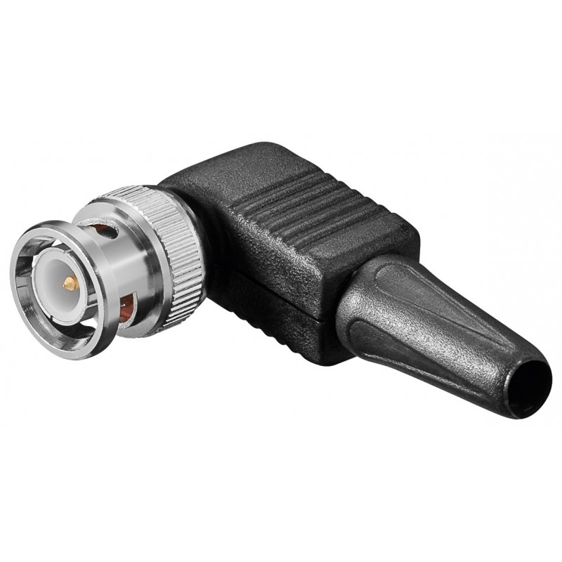 CONECTOR BNC MACHO CODO 90º con CAPUCHON