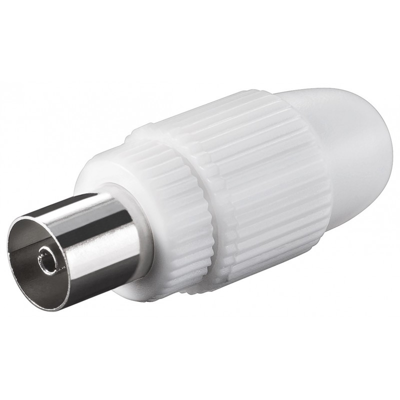 CONECTOR PAL ANTENA H RECTO BLANCO