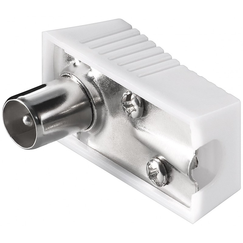 CONECTOR PAL ANTENA M CODO BLANCO