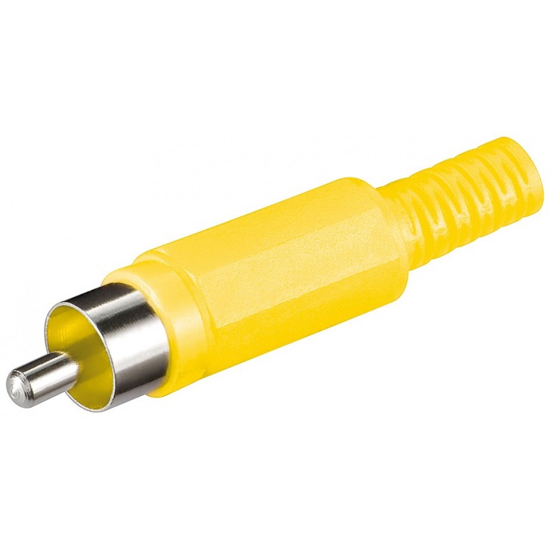 CONECTOR RCA MACHO PLASTICO AMARILLO