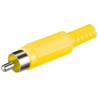 CONECTOR RCA MACHO PLASTICO AMARILLO