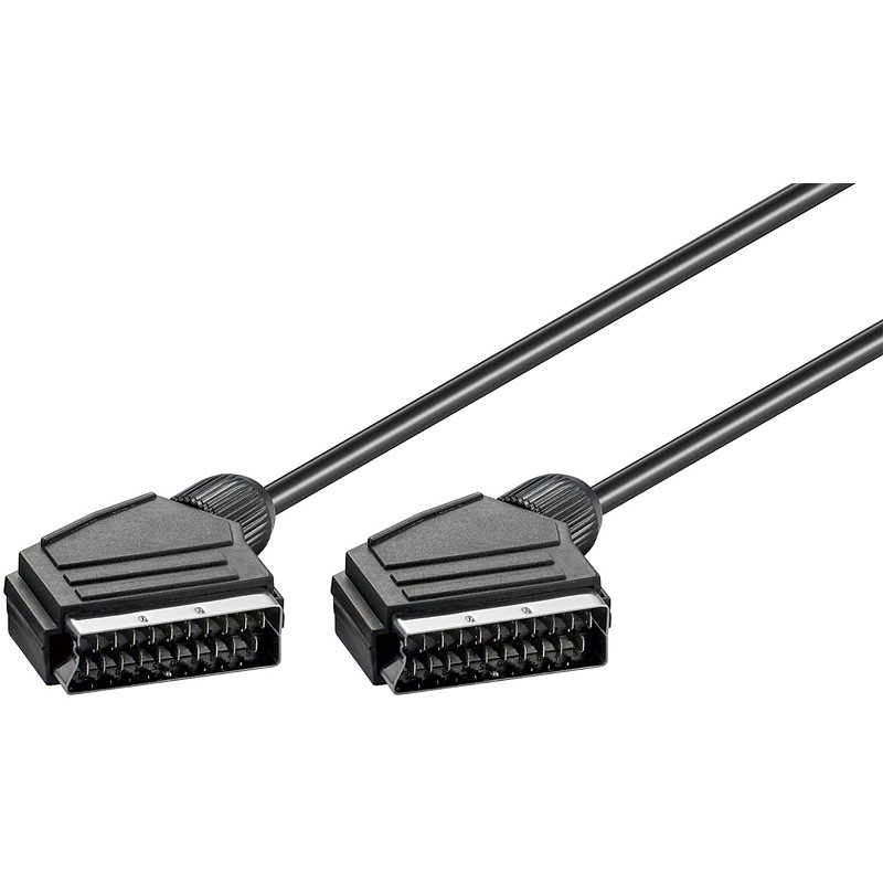 CABLE EUROCONECTOR 21P M-M 1,5M NEGRO