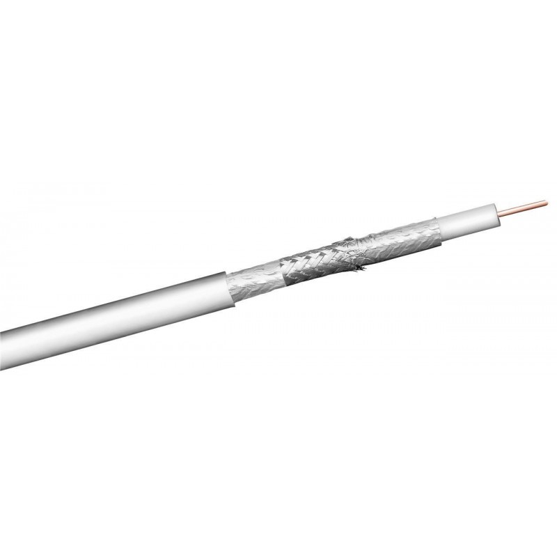CABLE ANTENA 3 PANTALLAS 6,9mm 100M BLAN