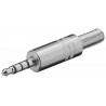CONECTOR MINIJACK M 3,5mm ST 4P NIKEL
