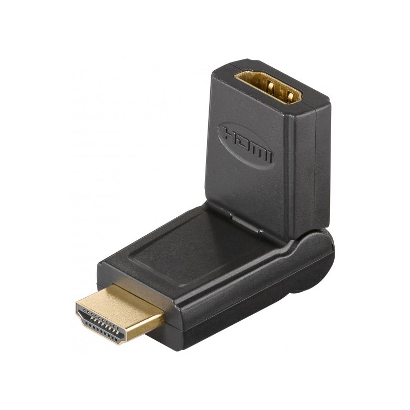 ADAPTADOR HDMI M-H CODO ARTICULADO 180º