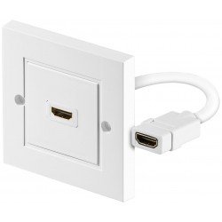 ROSETA EMPOTRABLE 1 x HDMI H-H BLANCO