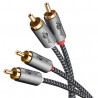 CABLE 2xRCA M-M 0,5MTS GRIS profesional
