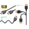 CABLE HDMI M-M 8K 0,5M NEGRO SLIM