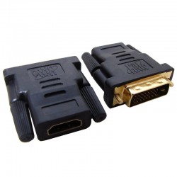 ADAPTADOR HDMI HEMBRA-DVI-D MACHO NIKEL