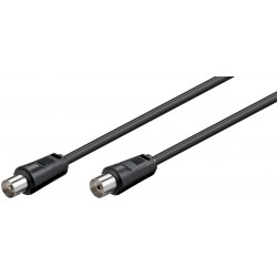 CABLE ANTENA MACHO HEMBRA 10M NEGRO RECT
