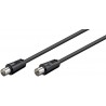 CABLE ANTENA MACHO HEMBRA 1,5M NEGRO REC
