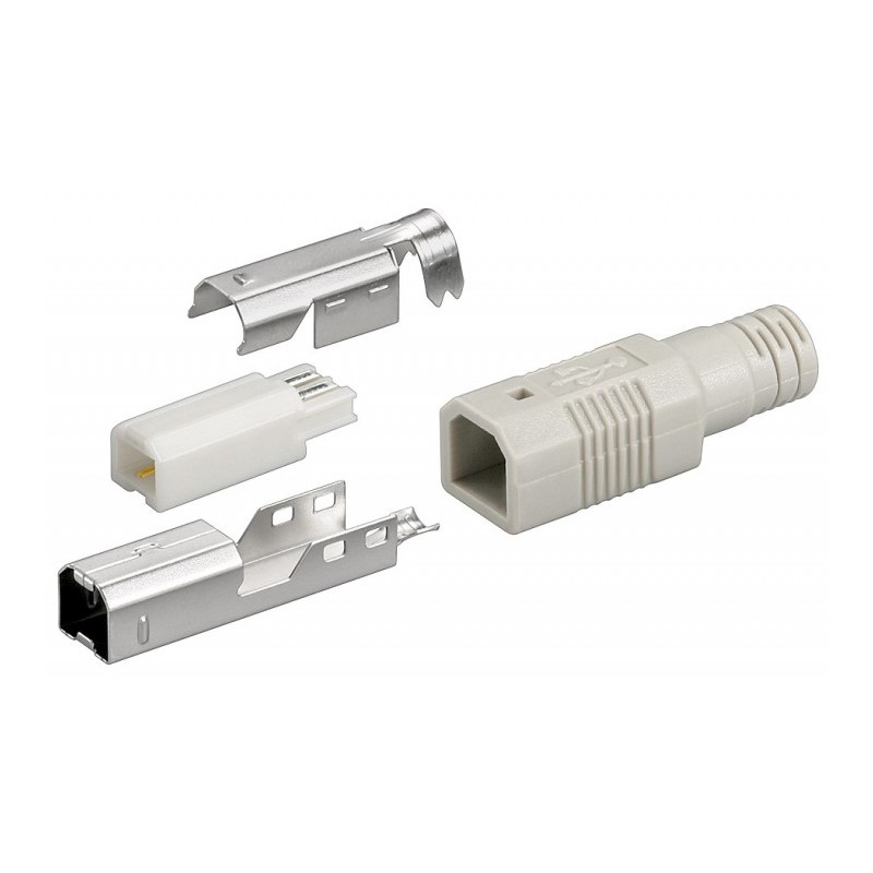 CONECTOR USB TIPO B MACHO SOLDAR