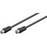 CABLE ANTENA MACHO HEMBRA 20M NEGRO RECT