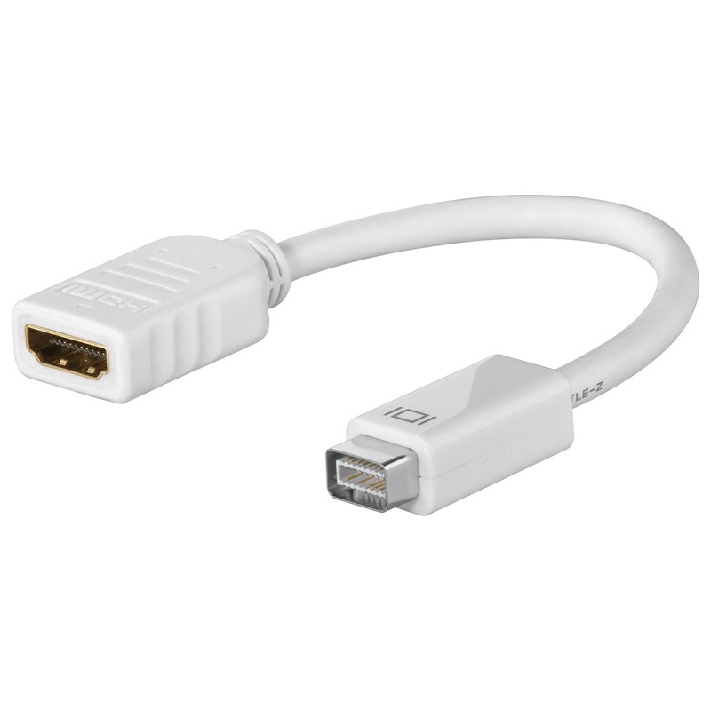 ADAPTADOR HDMI HEMBRA-MINI DVI 15cm BLAN