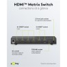 SWITCH HDMI 4 ENTRADAS 2 SALIDAS+MA 4K30