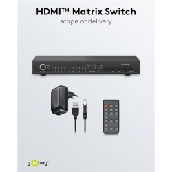 SWITCH HDMI 4 ENTRADAS 2 SALIDAS+MA 4K30