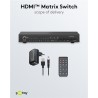 SWITCH HDMI 4 ENTRADAS 2 SALIDAS+MA 4K30
