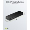 SWITCH HDMI 4 ENTRADAS 2 SALIDAS+MANDO4K