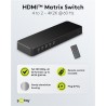 SWITCH HDMI 4 ENTRADAS 2 SALIDAS+MANDO4K