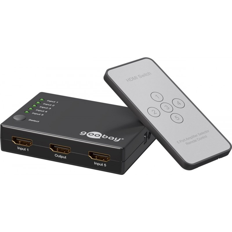SWITCH HDMI 5 ENTRADAS 1 SALIDAS+MANDO