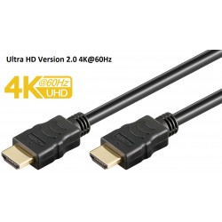 CABLE HDMI M-M 4K 1,5M ETHERNET V2.0 NEG