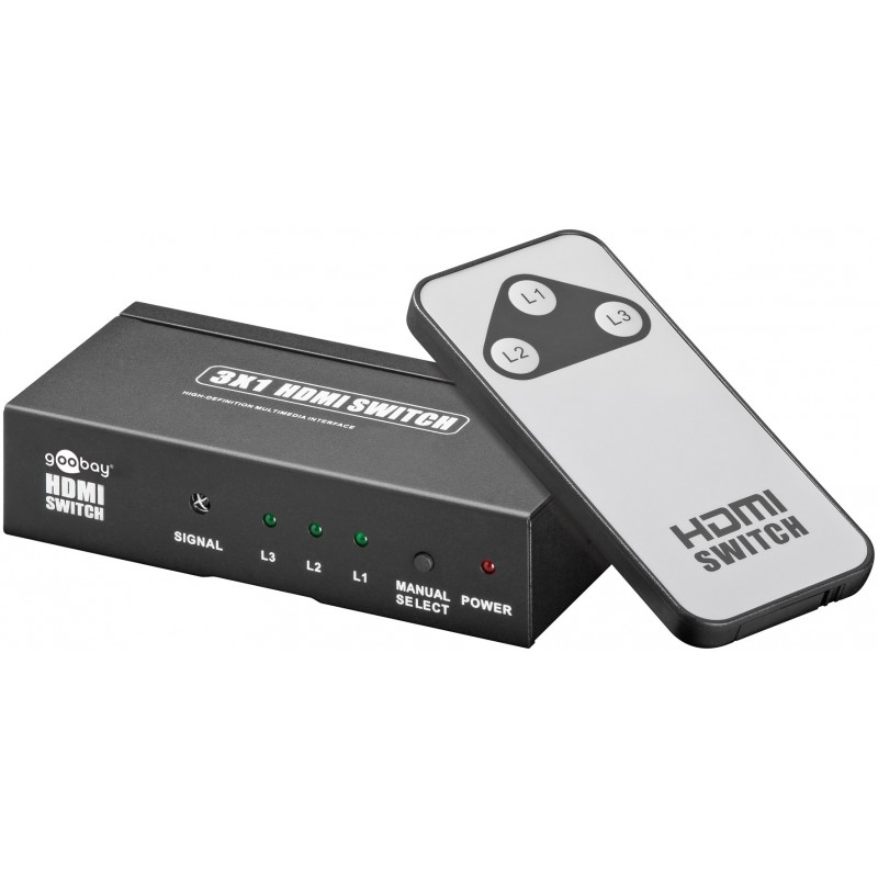 SWITCH HDMI 3 ENTRADAS 1 SALIDA+MANDO