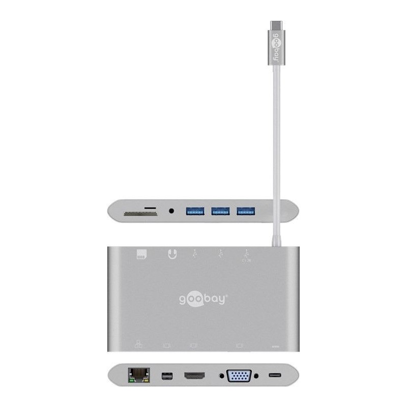 ADAPTADOR USB C M-VGA+HDMI+RJ45+3XUSB+1C