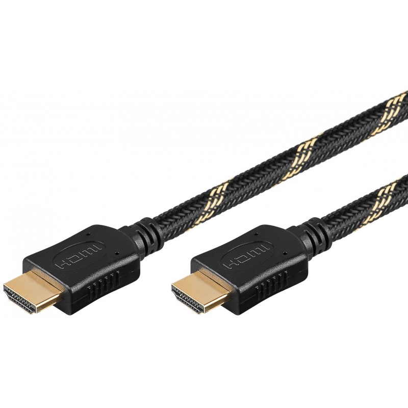 CABLE HDMI M-M 4K 1M NYLON TRENZADO GOLD