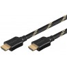 CABLE HDMI M-M 4K 1M NYLON TRENZADO GOLD