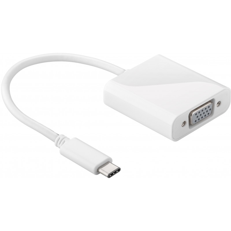 ADAPTADOR USB C M- VGA H BLANCO 15cm