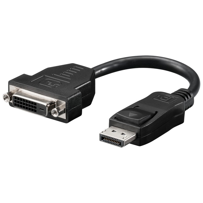 ADAPTADOR DISPLAYPORT M-DVI H 25cm NEGRO