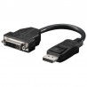 ADAPTADOR DISPLAYPORT M-DVI H 25cm NEGRO