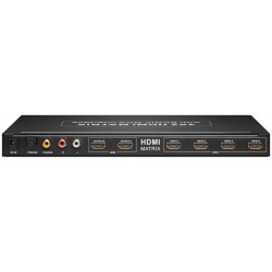 SWITCH HDMI 4 ENTRADAS 2 SALIDAS+MANDO4K