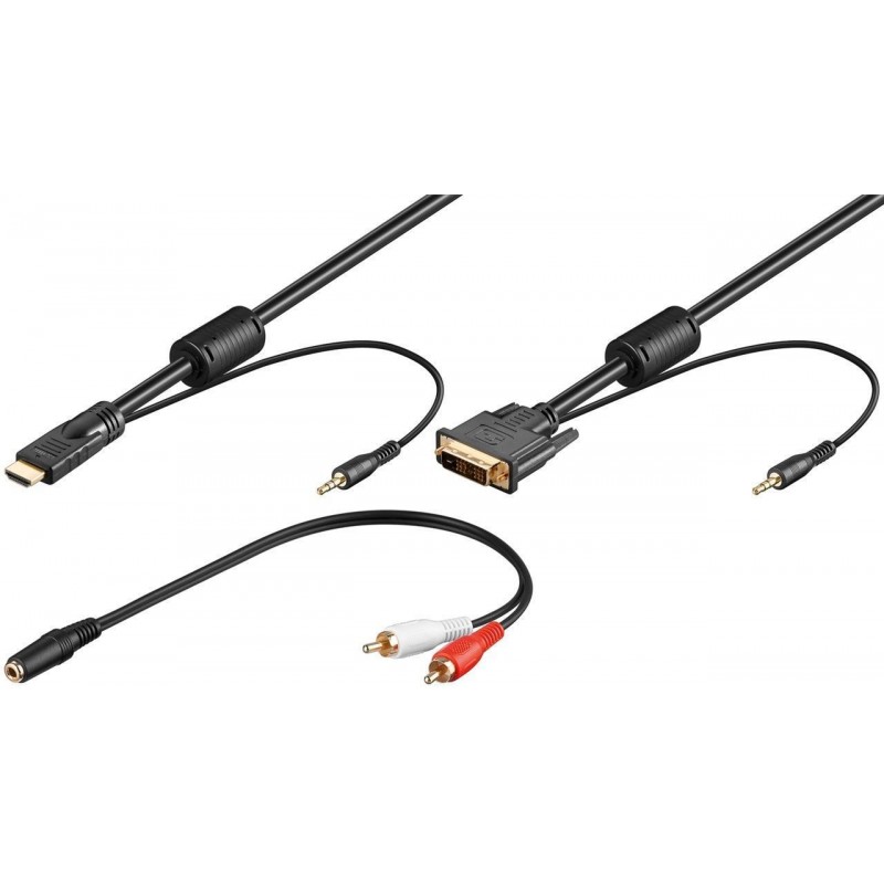 CABLE HDMI M-DVI-D 18+1 M 2MTS + AUDIO