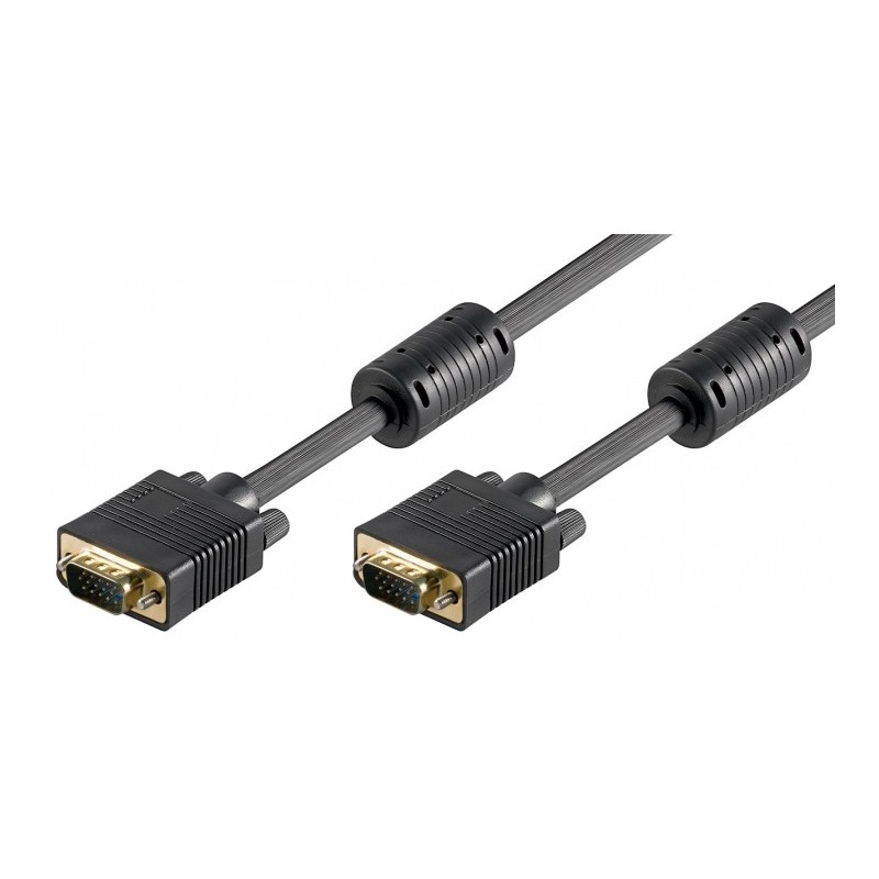 CABLE VGA M-M 5MTS NEGRO CON FERRITAS