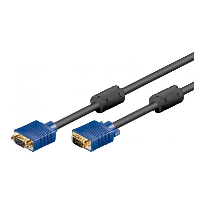 CABLE VGA M-H 5MTS CARCASA AZUL