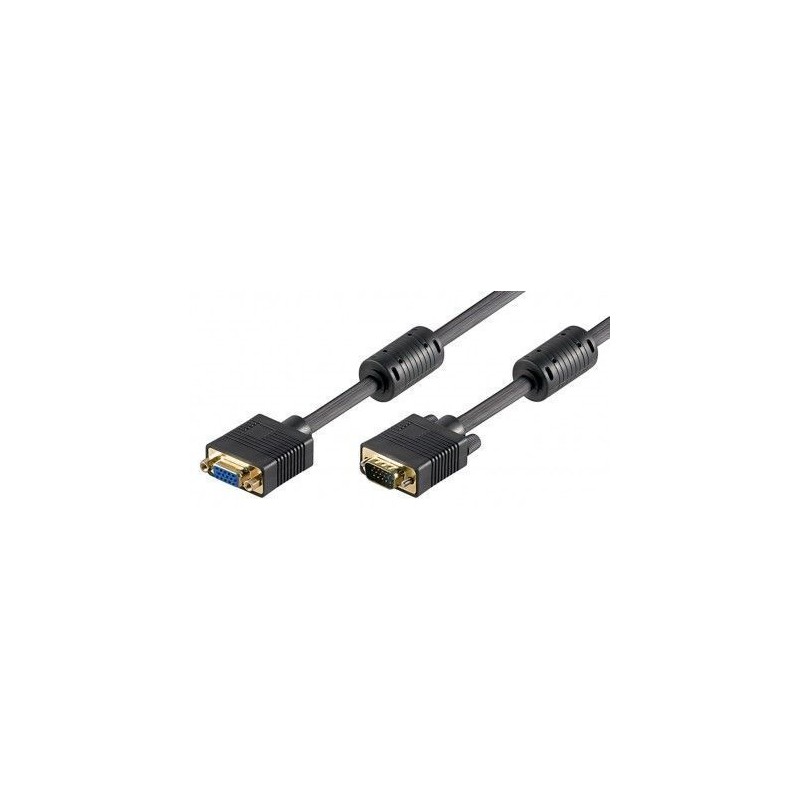 CABLE VGA M-H 15MTS NEGRO CON FERRITA