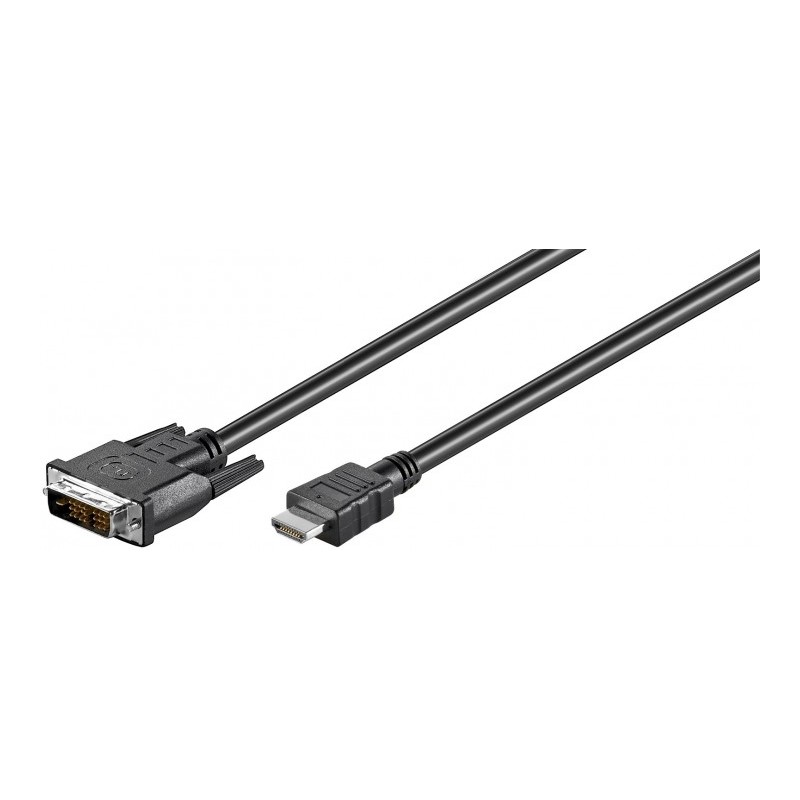 CABLE HDMI M-DVI-D 18+1 M 10MTS NIKEL