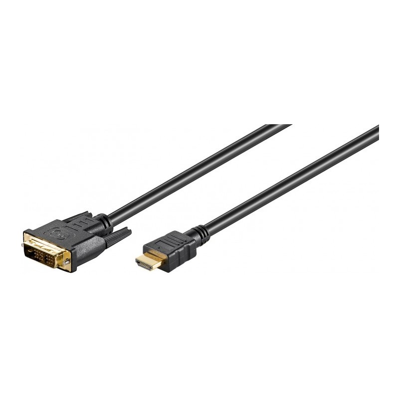 CABLE HDMI M-DVI-D 18+1 M 10MTS ORO