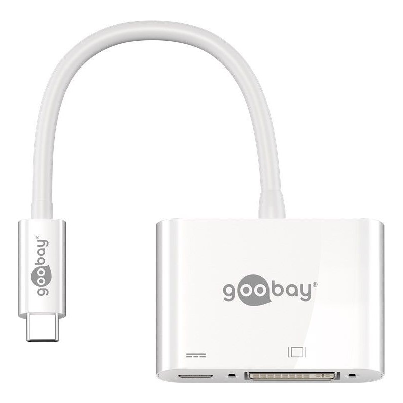 ADAPTADOR USB C M - DVI H + USB C 15cm