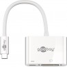 ADAPTADOR USB C M - DVI H + USB C 15cm