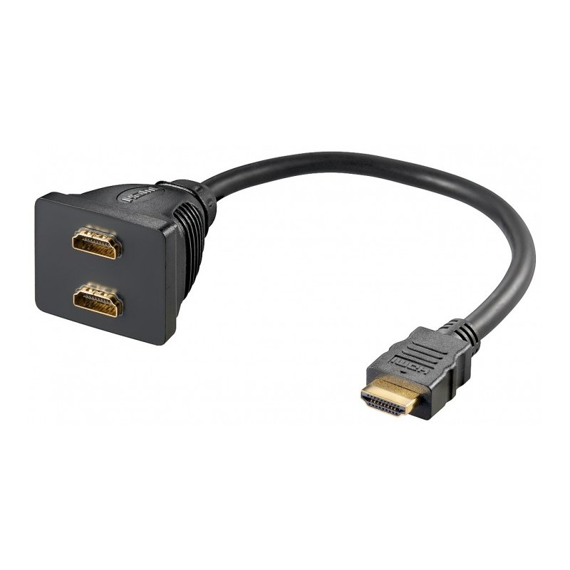 CABLE DUPLICADOR HDMI 1/Mx2/H ORO 10cm