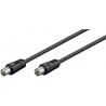 CABLE ANTENA MACHO HEMBRA 2,5M NEGRO REC