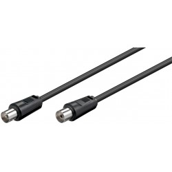 CABLE ANTENA MACHO HEMBRA 5M NEGRO RECTO